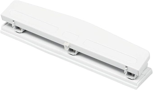JAM PAPER Metal 3 Hole Punch - White - 10 Sheet Capacity - Hole Puncher Sold Individually