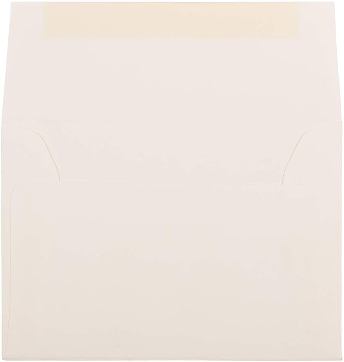 JAM PAPER 4Bar A1 Strathmore Invitation Envelopes - 3 5/8 x 5 1/8 - Natural White Laid - 50/Pack