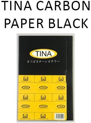 TINA Single Side Black Carbon Copy Paper For Typing And Writing Box of 100 Sheets F4 Size (8.25" X 13")