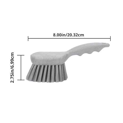 SPARTA 40541EC05 Plastic Scrub Brush, Utility Brush, Kitchen Brush With Hanging Hole For Cleaning, 8 Inches, Red