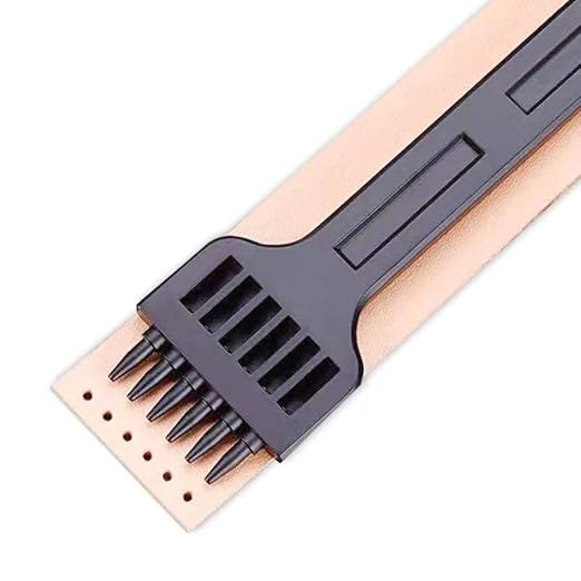 4mm 2/4/6 Claw Tooth Leather Stitching Chisels Round Hole Punching Tool Set for DIY Leather Craft