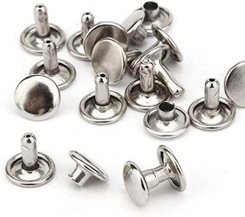 Hobby Trendy Hand Press with 1000 Sets of Iron 9mm Double Capped Rivets with Dies and Hole Punch(Lilac Press,Bronze Rivets)