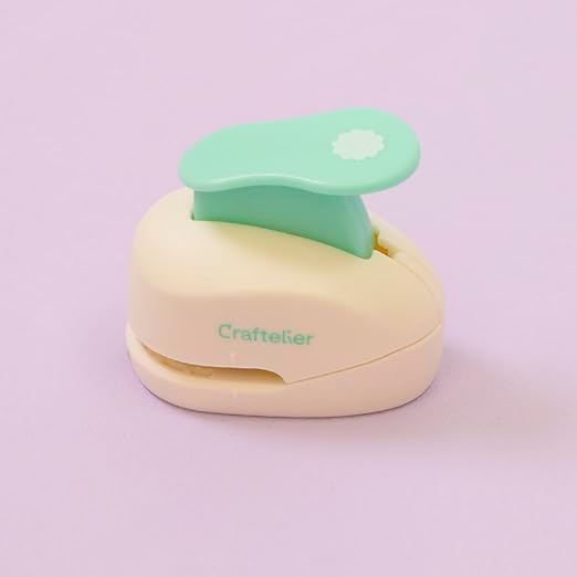 Craftelier - 3/8 Inch Circle Scallop Punch with Lever Press | Shape Hole Puncher for Paper Crafts | Scalloped Hole Punch to Create Scrapbooks, DIY Cards & Journals
