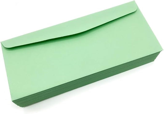 Limited Papers (TM) No. 10 Regular Standard Mailing Envelope - Pastel - Soft - 24 Pound (4.8 inch x 9.5 inch) - Announcement, Invoices, Checks, Letters, Contracts, Business Envelopes (Green, 250)