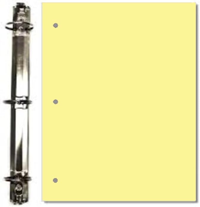 Copy And Printing Color Paper, 20 Lb. 3 Hole Punch 500 Sheets Per Ream. (Canary)