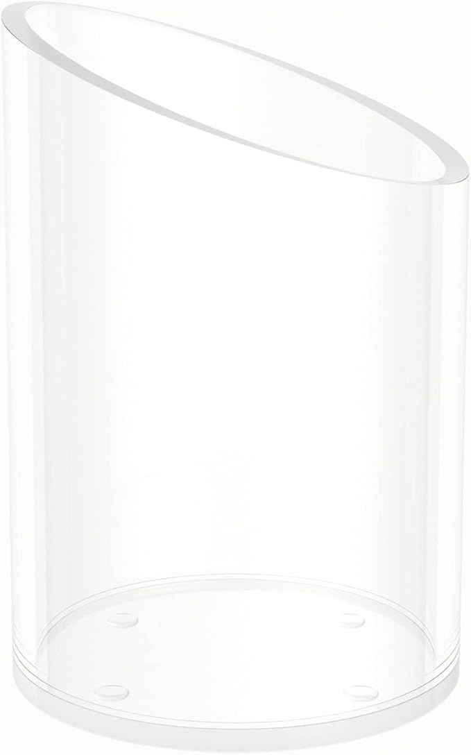 Pen Holder for Desk Organizer, Acrylic Makeup Brush Organizer Sanitizer Holder Pen and Pencil Holder for Office, Home, School, Clear