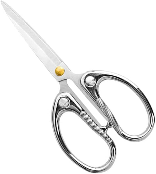 5" Small Sewing Scissors All Purpose Scissors Stainless Steel Tip Shears DIY Tools Office Scissor for Home Office School Sewing Fabric Handcraft Craft Art Work Needlework Daily Use Silver