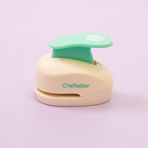 Craftelier - 5/8 Inch Circle Punch with Lever Press | Shape Hole Puncher for Paper Crafts | Round Hole Punch to Create Scrapbooks, DIY Cards & Journals | Mini Hole Punch for Paper & Cardstock.