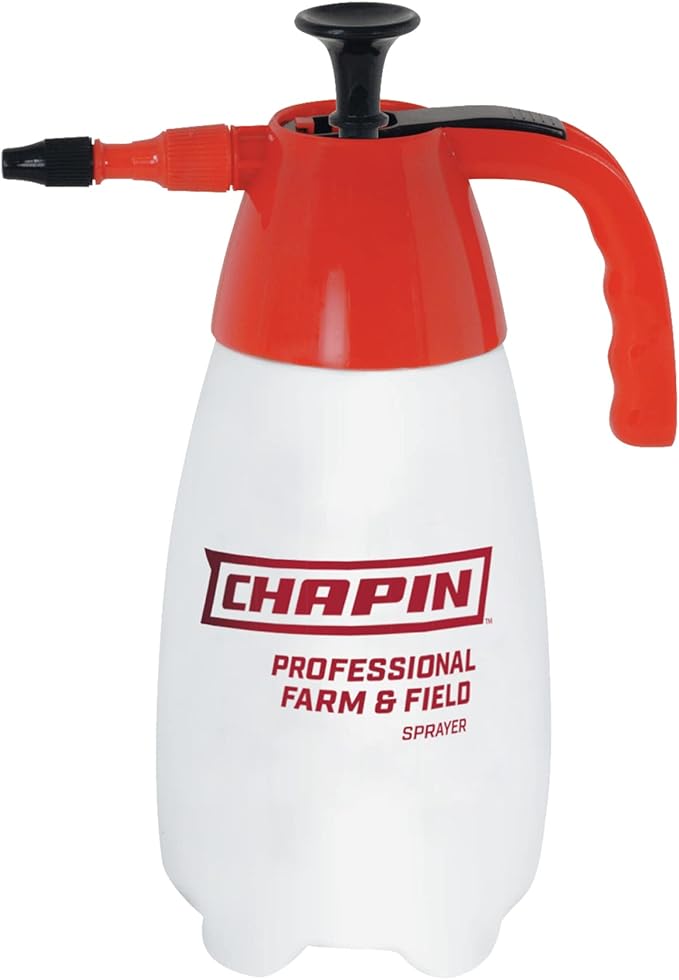 Chapin 1003 Made in USA 48 Ounce Farm and Field Hand Sprayer with Ergonomic Handle, Anti Clog Filter, Adjustable Nozzle, for Spraying Plants, Lawns, Weeds, Insects, Fertilizer, Translucent White