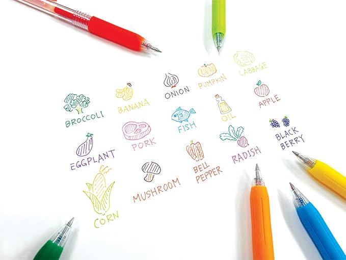 Zebra Pen Sarasa Clip Retractable Gel Pen, 0.5mm Fine Point, Rainbow Assorted Colors, Ideal for School Supplies and Teacher Supplies, 20-Pack (47220)