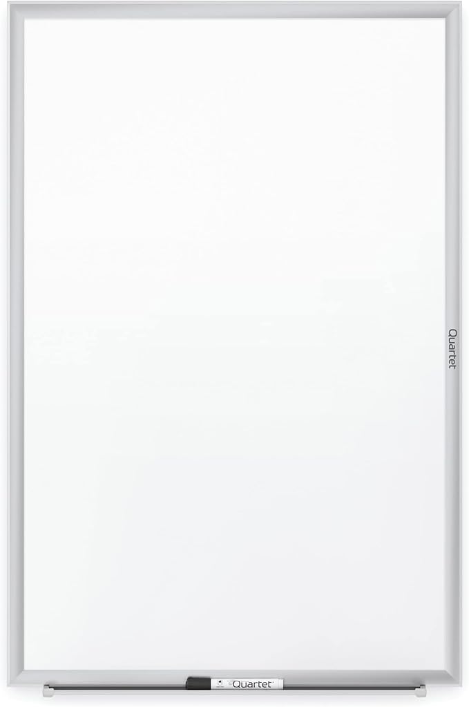 Quartet Whiteboard, Non-Magnetic Dry Erase White Board, 8' x 4', Total Erase, Silver Aluminum Frame (S538)