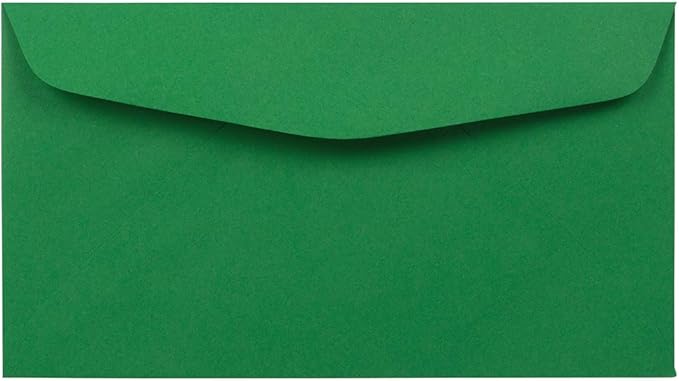 JAM PAPER #6 3/4 Business Premium Envelopes - 3 5/8 x 6 1/2 - Green Recycled - 25/Pack