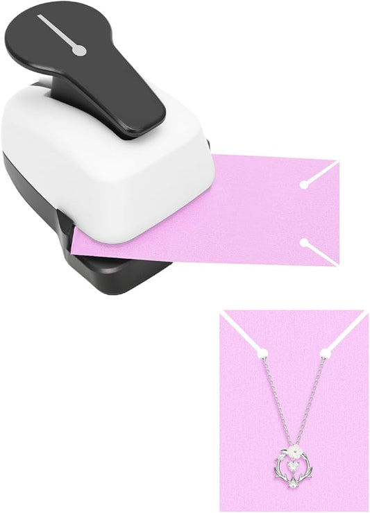 UCEC Corner Necklace Card Punch, Corner Paper Punch Necklace Hole Puncher for Cards, Necklace Hanging Card Hole Punch for Selling & Displaying Jewelry to DIY