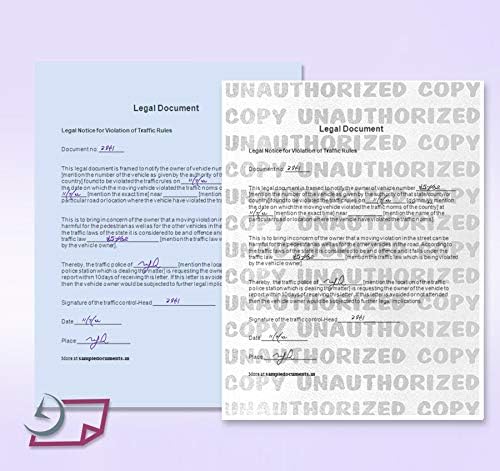 NextDayLabels Blue Security Paper – Multi-Purpose – UNAUTHORIZED COPY – Fraud Prevention – Laser & Inkjet Printer Compatible – 8.5" x 11“ – 24 lb – 500 Sheets