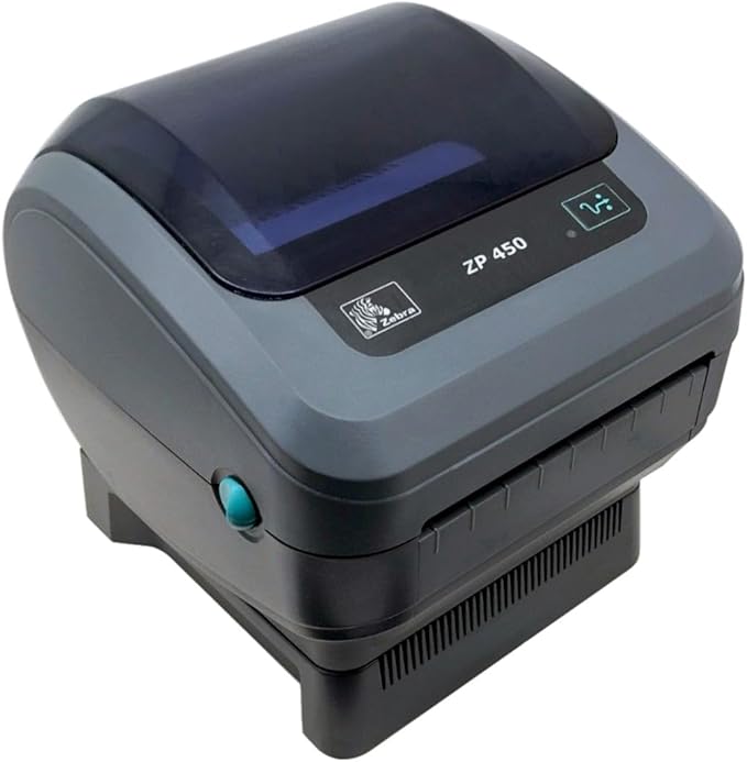 Zebra ZP450 Direct Thermal Shipping Label Printer - High-Speed ZP450-CTP Thermal Printer Bundle with USB Cable, Power Supply & Microfiber Cloth, Made for UPS Labels, Amazon FBA Barcode (Renewed)