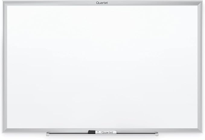 Quartet Whiteboard, Non-Magnetic Dry Erase White Board, 8' x 4', Total Erase, Silver Aluminum Frame (S538)