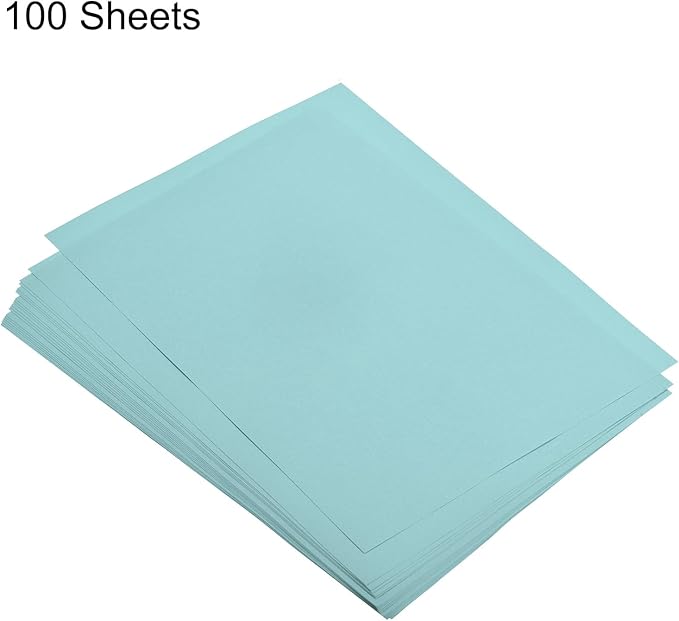 MECCANIXITY 100 Sheets Colored Copy Paper 8.5 x 11 Inch Printer Paper 80gsm Light Blue for Office Printing, Document Copying, Invitations, Forms, Art Projects