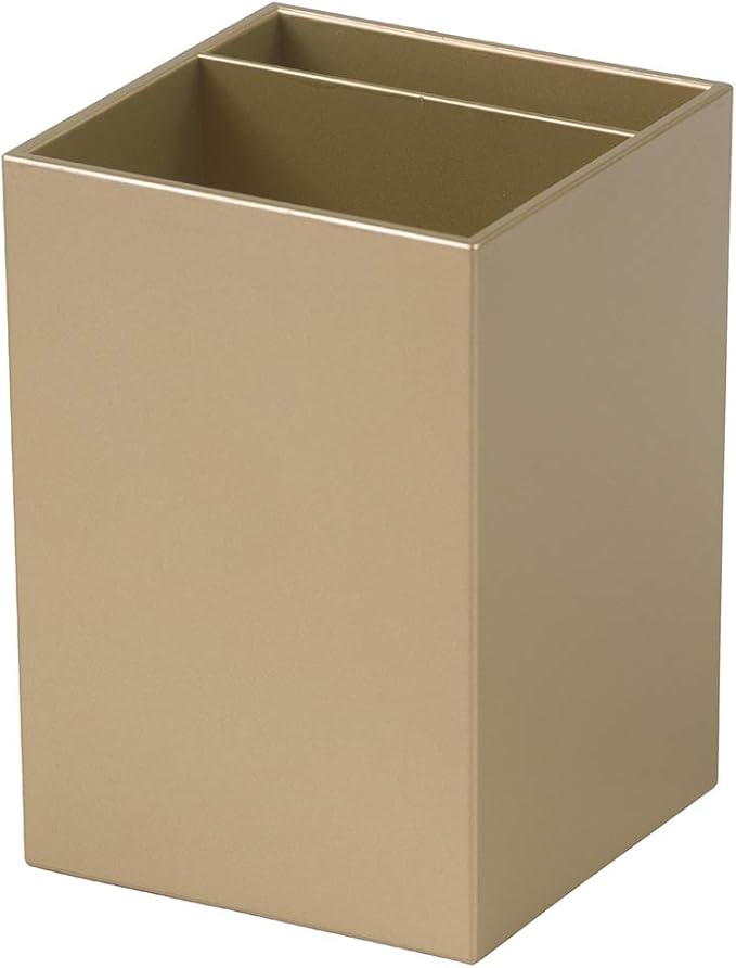 JAM Paper Plastic Pen Holder - Gold - Desktop Pencil Cup Sold Individually