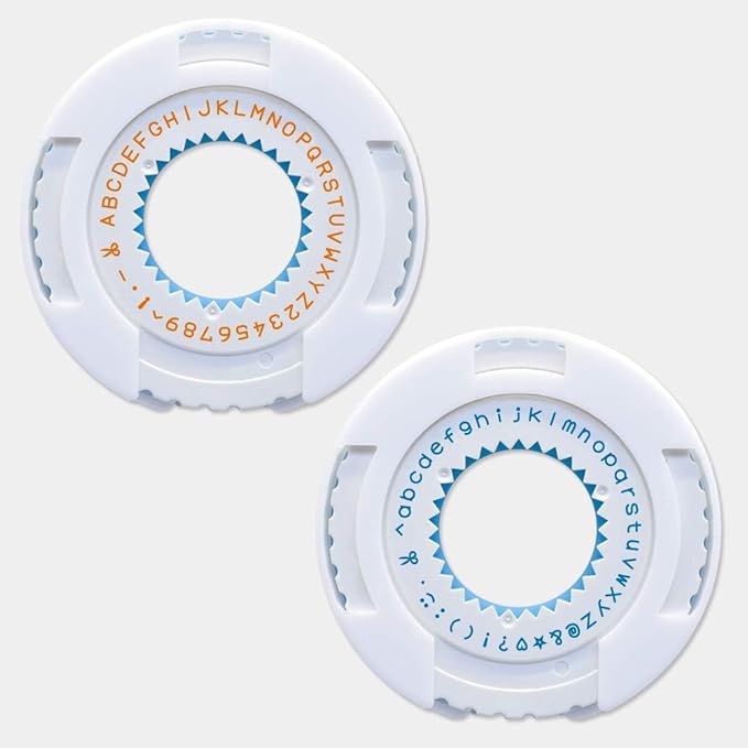 Motex Embossing Label Maker, Labeling Tool, Old School Label Maker, for Manual Label Embossing- E-202, (2 Wheels &1 Refill Tape Included, Ready to use) (Light Pink)