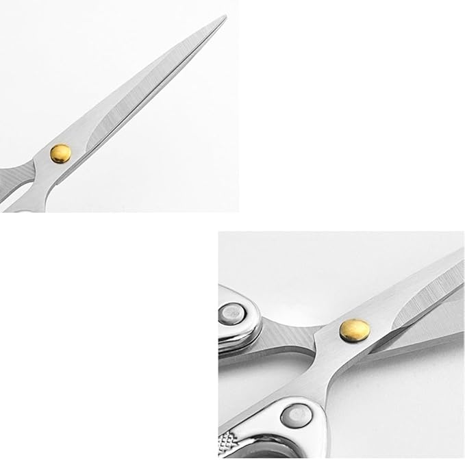 5" Small Sewing Scissors All Purpose Scissors Stainless Steel Tip Shears DIY Tools Office Scissor for Home Office School Sewing Fabric Handcraft Craft Art Work Needlework Daily Use Silver