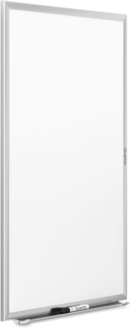 Quartet Magnetic Dry Erase White Board, 60"W x 36"HWhiteboard, Nano-Clean Surface Resists Ink Stains, Silver Aluminum Frame (SM535)