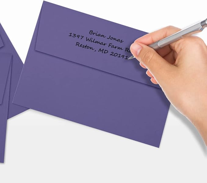 LUXPaper A7 Invitation Envelopes | Peel & Press | 5 1/4" x 7 1/4" | Wisteria Purple | 80lb. Text | 500 Qty