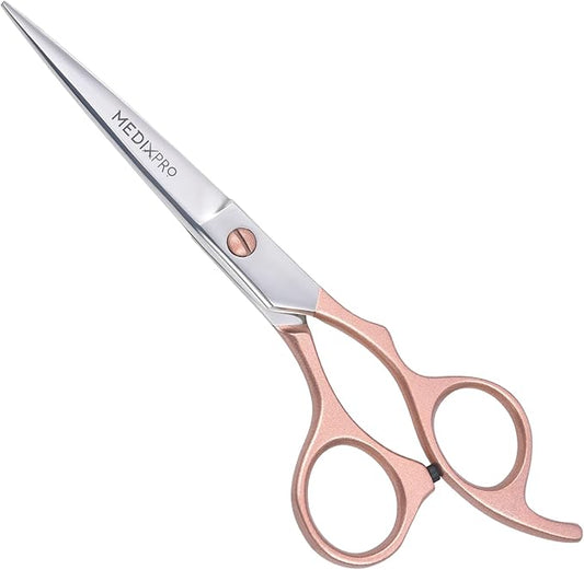 Professional Barber Hair Cutting Scissors 5.5” inch Japanese Stainless Steel Salon Shears with Razor Sharp Blades for Men, Women and Kids Perfect for Home & Salon Use.