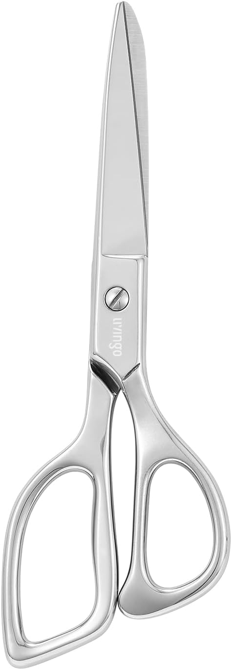 LIVINGO Sharp Tailor Fabric Scissors - 7" Professional Forged Stainless Steel Heavy Duty Sewing Metal Shears All Purpose, Crafting Scissors for Dressmaking Denim Canvas Cloth Leather and Felt