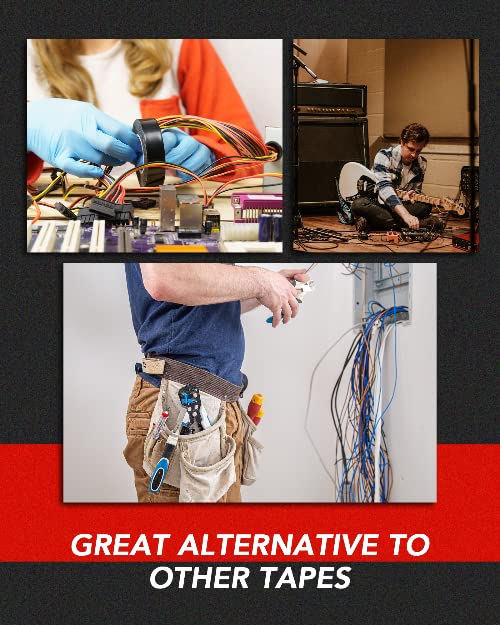 Gaffer Tape Duct Tape Alternative - 4 in x 40 Yd, Black - Heavy Duty Waterproof Adhesive for AV & Electrical Cables, Props & Lighting, No Residue
