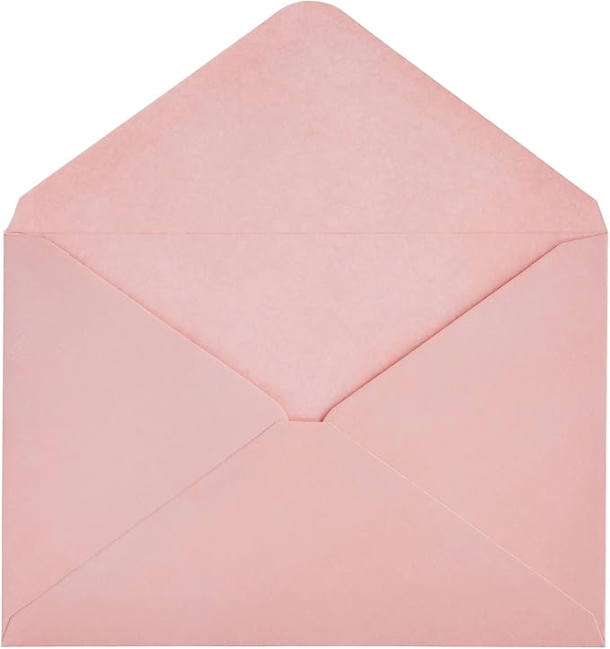 Sustainable Greetings 4x6 Blank Cards & Envelopes - Printer-Friendly Designs & Card Making Supplies - Secure-Seal Pink & Mailing Envelopes - Versatile Invitations - 48 Pack, 4 x 6 in, Pink