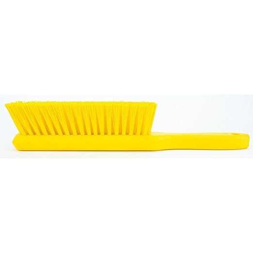 SPARTA Handheld Soft Counter Brush 8 Inch Bristle Span, Multi-Use Dust Brush with 5 Inch Handle for Tables, Countertops, and Delicate Surfaces, Polyester, Yellow, (Pack of 6)