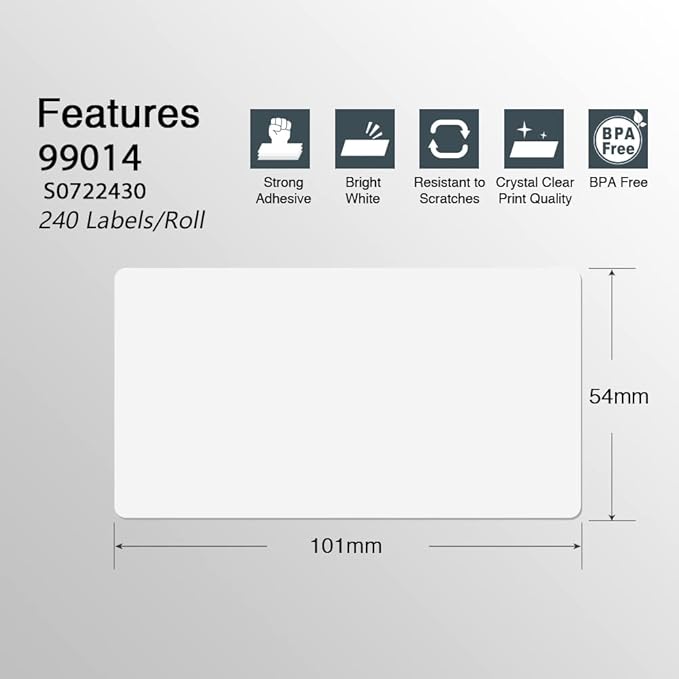 BETCKEY - Compatible DYMO 30252 (1-1/8" x 3-1/2") Address & Barcode Replacement Labels - Compatible with Rollo, DYMO Labelwriter 450, 4XL & Zebra Desktop Printers[2 Rolls/700 Labels, Yellow]