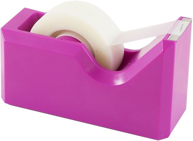 JAM PAPER Desk Trio Pack - Pink Fuchsia - Stapler, Tape Dispenser & Pen Holder - 3/Pack
