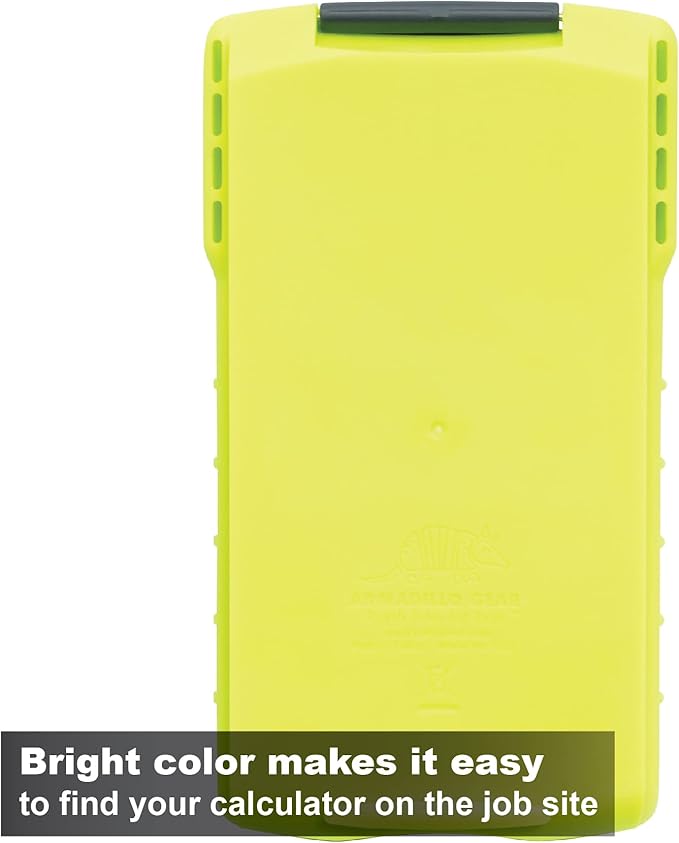 Calculated Industries 5032-5 Armadillo Gear Hard Protective Calculator Case in Lime Green