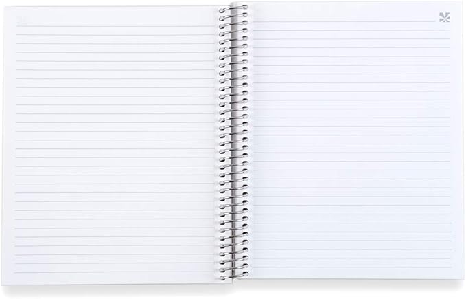 Erin Condren 7" X 9" Spiral Bound College Ruled Notebook - Watercolor Blooms, 160 Lined Page Note Taking & Writing Notebook, 80Lb Thick Paper, Stickers Included