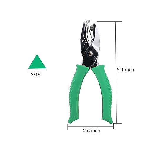 3/16 Inch Triangle Shape Hole Puncher, Handheld Single Hole Paper Punch, One Hole Paper Punch for DIY Craft Paper Scrapbook Puncher Hand Tool
