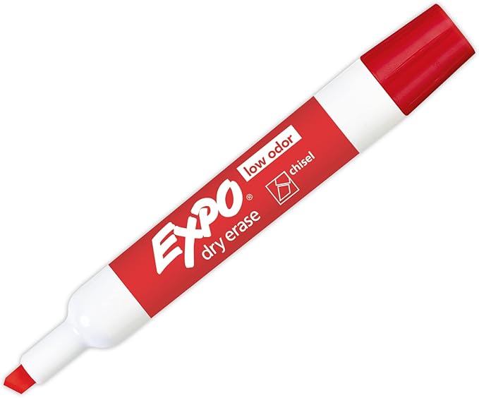 EXPO Original Dry Erase Markers, Chisel Tip, Assorted Colors, 4 Pack