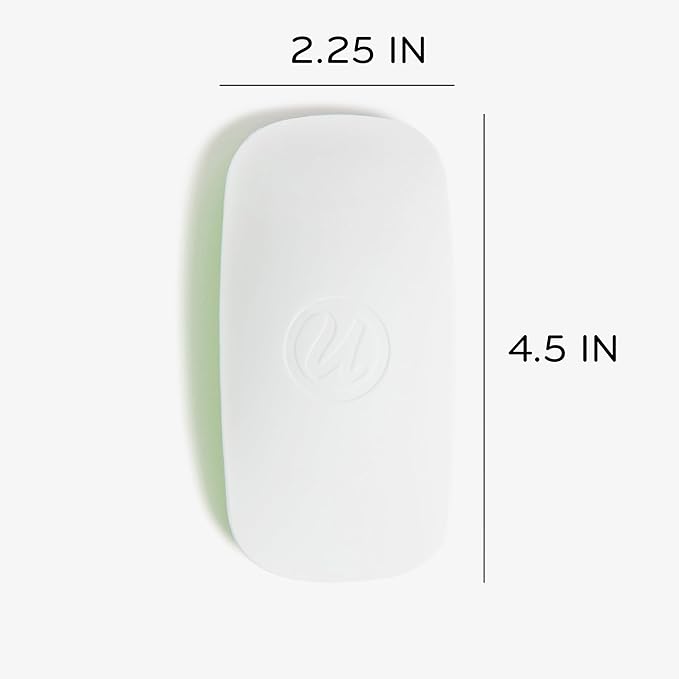 U Brands Magnetic Whiteboard Eraser, 4.5" x 2.25" x 1", Dry Erase Felt Eraser, White and Green, Lightweight Modern Design