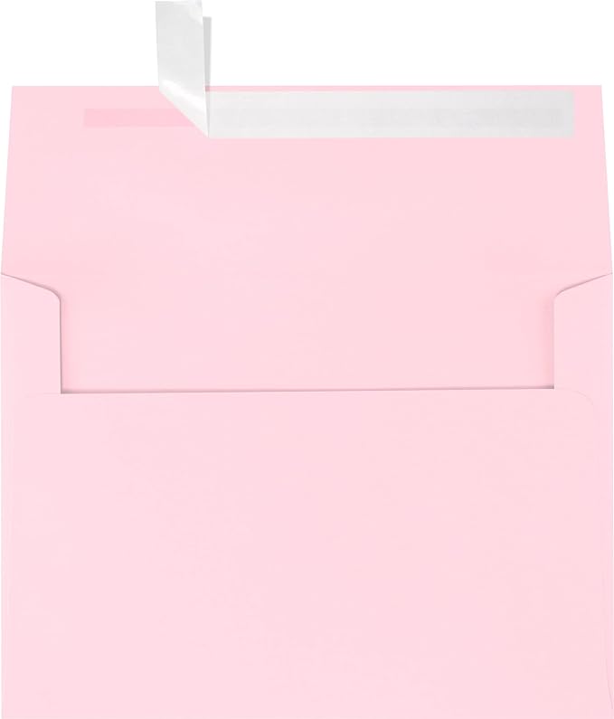 LUXPaper A7 Invitation Envelopes | Peel & Press | 5 1/4" x 7 1/4" | Candy Pink | 80lb. Text | 1,000 Qty