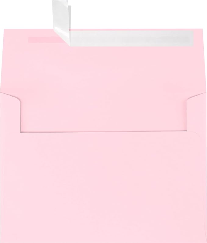 LUXPaper A7 Invitation Envelopes | Peel & Press | 5 1/4" x 7 1/4" | Candy Pink | 80lb. Text | 50 Qty