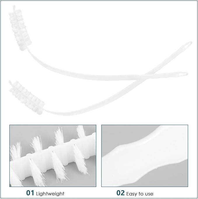 Luxshiny Washing Machine Cleaning Brush Set 2 Pcs Front Load Washer Drum Cleaner with Soft Bristles Flexible Slit Design for Household Laundry Maintenance