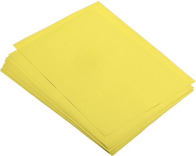 MECCANIXITY 50 Sheets Colored Copy Paper 8.5 x 11 Inch Printer Paper 80gsm Lemon Yellow for Office Printing, Document Copying, Invitations, Forms, Art Projects