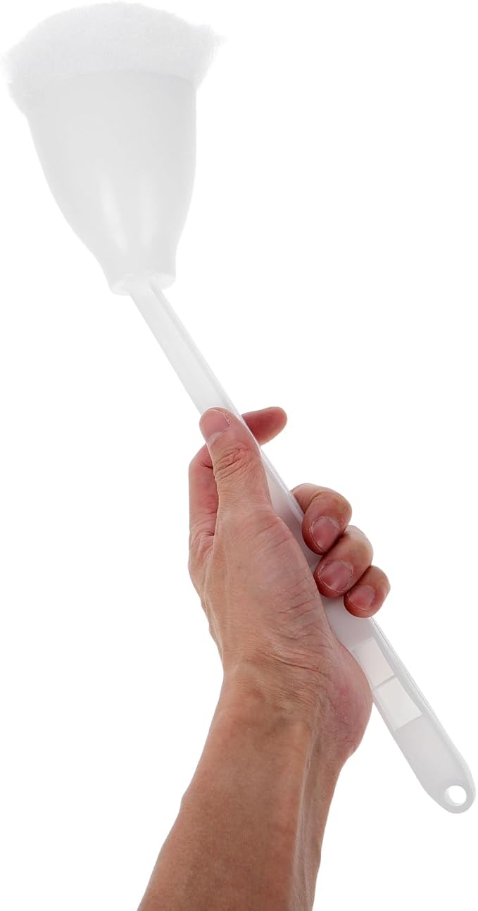 Abaodam Toilet Brush with Soft Bristles 15.35 Inch Ergonomic Handle Bathroom Cleaning Brush for Stubborn Stain Removal and Hygienic Toilet Maintenance