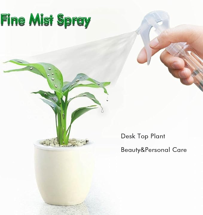 Small Spray Bottles, Hair Spray Bottle 3.5oz/100ml Clear Plastic Fine Mist Travel Size Mini Empty Bottle Set Refillable Reusable Liquid Container for Essential Oils Water Squirt (2 Pack)