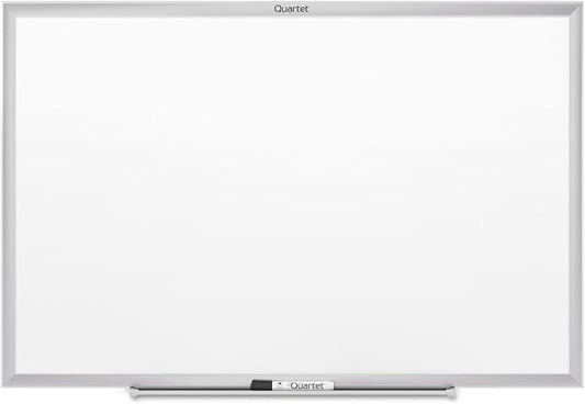 Quartet Whiteboard, Dry Erase Board, Magnetic, 8' x 4', Nano-Clean Surface Resists Ink Stains, Accessory Tray and 1 Dry Erase Marker, Silver Aluminum Frame (SM538)