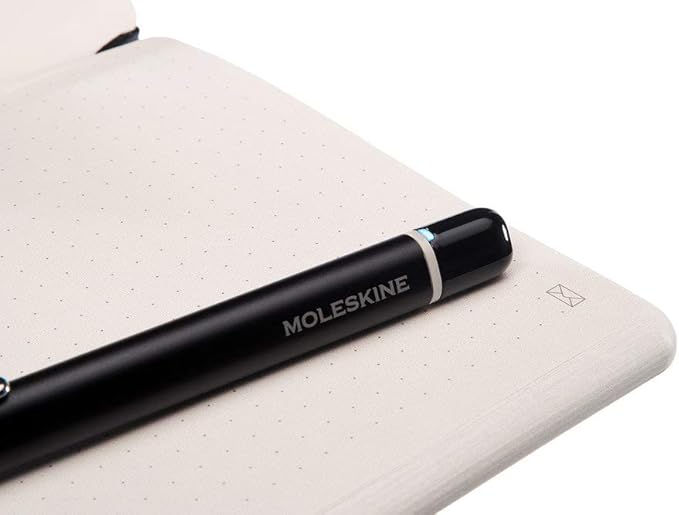 Moleskine Paper Tablet Hard Cover Smart Notebook, Dotted, Large (5" x 8.25") Scarlet Red - Compatible w/ Moleskine Pen+ Ellipse (Sold Separately) & App, Digitize, Organize Notes
