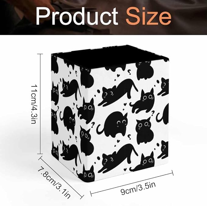 Custom Pen Holder for Desk Add Your Picture Logo Text Personalized Desk Pen Holder Office Pen Organizer Control Storage Box Desk Organizer Makeup Brush Holder for Home (Square pen holder)