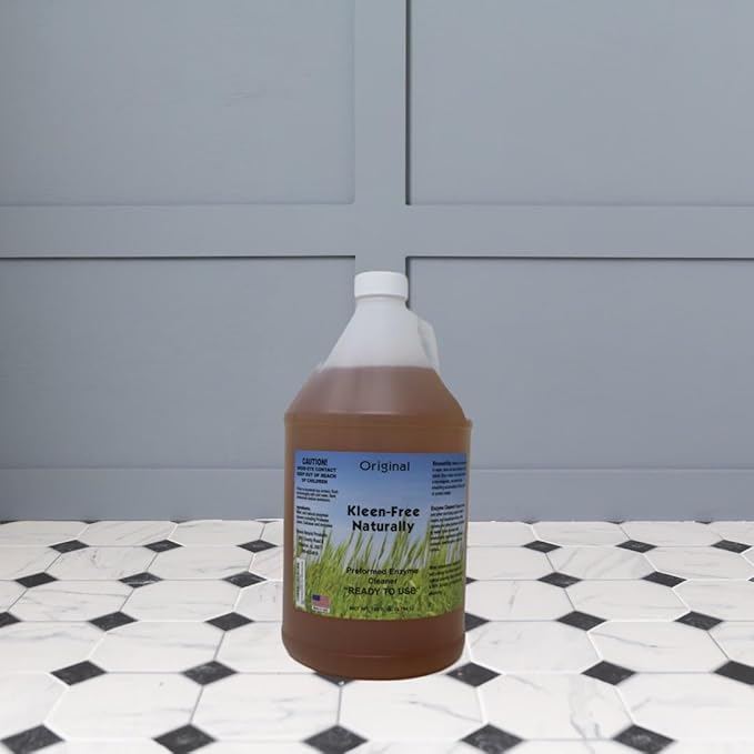 Naturally Preformed Enzyme Cleaner, Enzyme Solution, Multi-Purpose Cleaner, Laundry Additive and More - Ready to Use - Orginal Scent - 128oz (1 Gallon)