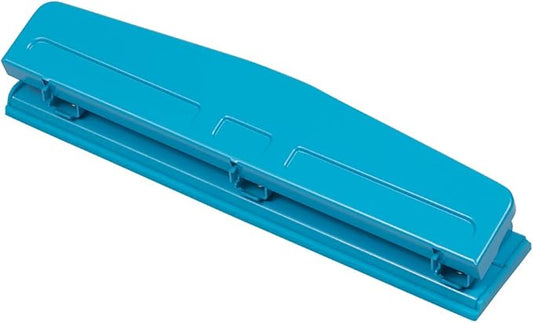 JAM PAPER Metal 3 Hole Punch - Blue - 10 Sheet Capacity - Hole Puncher Sold Individually