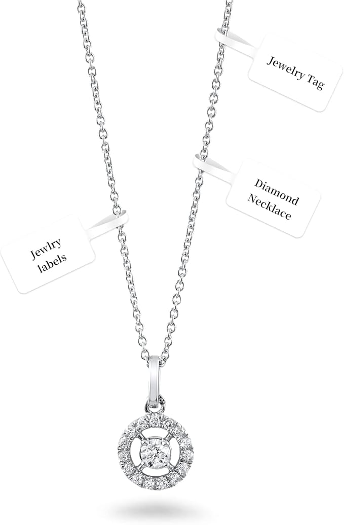 NIIMBOT D11 Label Maker Tape D110 Label Paper, Self-Adhesive Jewelry Labeling Tape Replacement 0.55" X 1.97" (14 X 50mm) Thermal Label Tape for Jewelry, 130 Labels/Roll, White